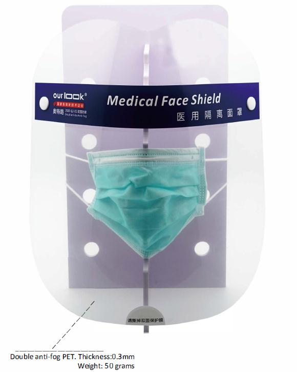 Anti-fog Disposable Medical Face Shield -1